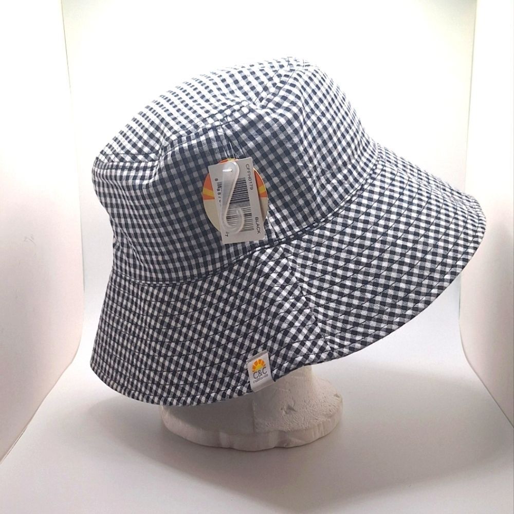 C&C California Monochrome Gingham Bucket Hat Plaid Checkered